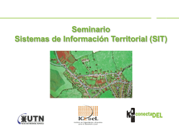 Seminario Sistemas de Información Territorial (SIT)