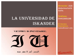 La Universidad de Iskander