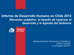 Informe de Desarrollo Humano en Chile 2012 Bienestar