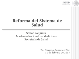 Dr. Eduardo González Pier - Academia Nacional de Medicina