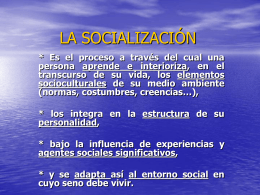 SOCIALIZACIÓN