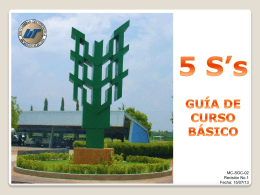 QUÉ NO SON LAS 5 S`s - Universidad Tecnológica de Aguascalientes
