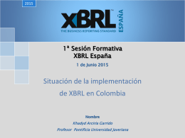 Situación de la Implementación de XBRL en Colombia