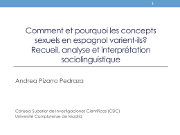 Recueil, analyse et interprétation sociolinguistique