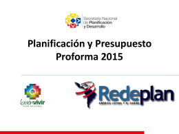 Tema 8. Planificacion y presupuesto proforma 2015