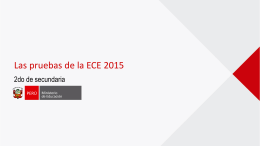 Las pruebas de la ECE 2015
