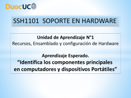 6.- Identifica los componentes principales en computadores y