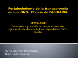 Gilda Macias Carmigniani - Centro Virtual para la transparencia y la