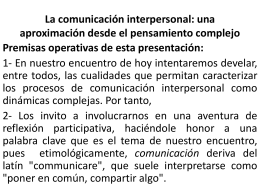 La comunicación interpersonal: una aproximación desde el