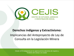 Derechos indígenas y Extractivismo - CEJIS