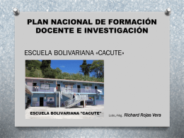 IMPLICACIONES DEL PROCESO - Escuela Bolivariana "Cacute"