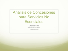 Analisís de Concesiones para Servicios No Esenciales