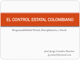 EL CONTROL ESTATAL COLOMBIANO