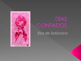 DÍAS CONTADOS - Elsa De Solorzano