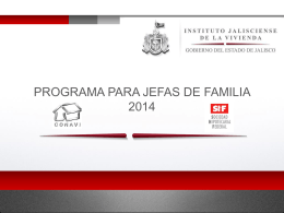 Programa para Jefas de Familia 2014