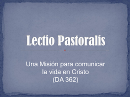 10.- Lectio Pastoralis