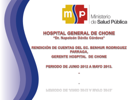 Diapositiva 1 - HOSPITAL GENERAL DE CHONE
