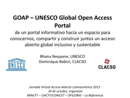 GOAP * UNESCO Global Open Access Portal