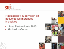 Presentación Michael Hafeman Módulo de Seguros Inclusivos