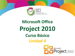 Microsoft Project 2010 Crear una Línea Base
