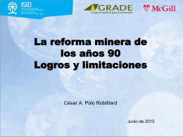 El contexto de la Minería en el Perú previo a la Reforma minera (1)