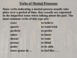 Verbs of Mental Processes