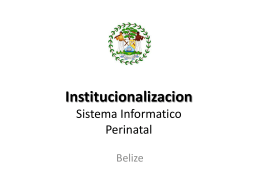 Belize Institucionalizacion Sistema Informatico Perinatal