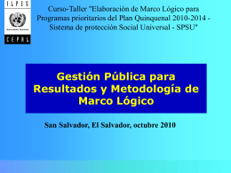 Marco Lógico - Dr. Eduardo Aldunate