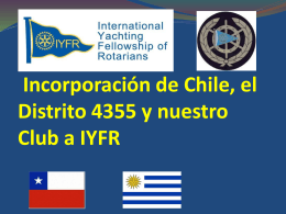 Informe incorporación de Chile y nuestro Club a IYFR
