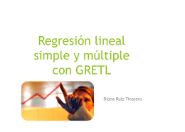 Regresión lineal simple y múltiple con GRETL
