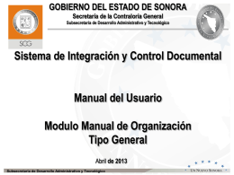 Coordinador Interno - sicad - Gobierno del Estado de Sonora