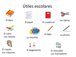 Articulos, nouns, Escuela - Mrs. Lopez Spanish