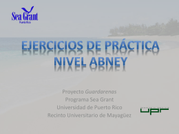 Ejercicios de Práctica Nivel Abney - Puerto Rico Sea Grant College