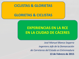 Glorietas y carril bici en Cáceres