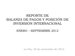 Septiembre 2012 - Banco Central de Bolivia
