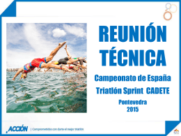 Reunion Tecnica Cadete - Federación Española de Triatlón