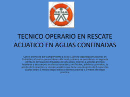 tecnico operario en rescate acuatico en aguas confinadas 2014