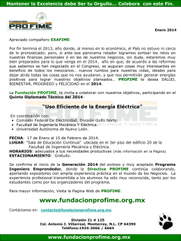 Información de Enero 2014 - Fundacion Pro-FIME