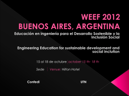 weef 2012 buenos aires, argentina