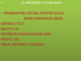 LA ANOREXIA Y LA BULIMIA.
