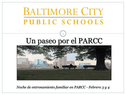 PARCC - Baltimore City Public Schools