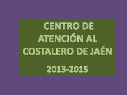 centro de atención al costalero de jaén 2013-2015