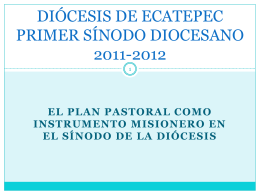 Plan de Pastoral Diocesano - Parroquia del Espíritu Santo y Santa
