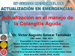 2. Colangitis Aguda - Dr. Víctor Salazar Tantalean