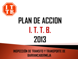 Plan de Accion 2013 - Inspección de tránsito y transporte de