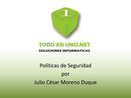 Politicas TODOENUNO.NET