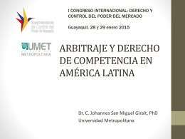 arbitraje y derecho de competencia en américa latina
