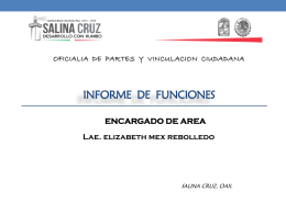 INFORME TRIMESTRAL - Municipio de Salina Cruz Oaxaca
