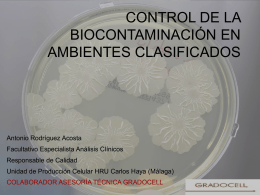 control de la biocontaminación en ambientes clasificados