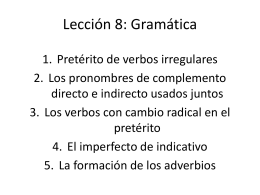 Lección 8: Gramática